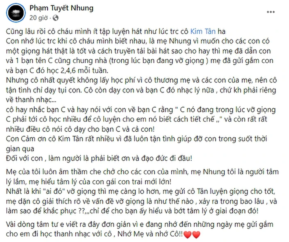 Hồ Văn Cường vừa tái xuất, con nuôi Phi Nhung bóng gió ai đó sống cần biết ơn và đạo đức - Ảnh 1.