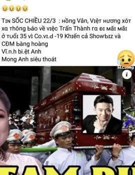 Xác minh một fanpage tung tin thất thiệt Trấn Thành qua đời vì COVID-19