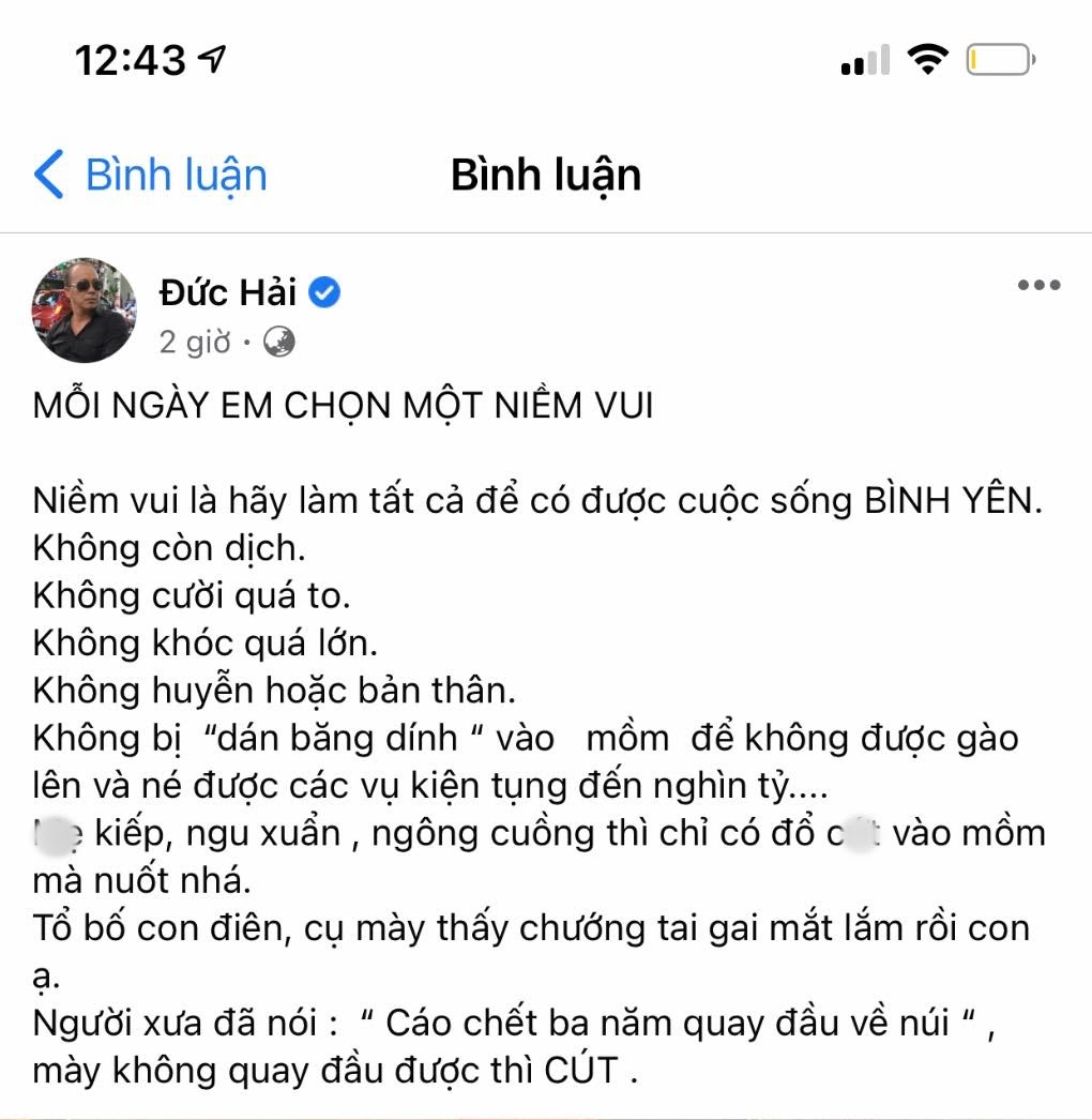 BIẾN CĂNG: Bà Phương Hằng bị nghệ sĩ Đức Hải xúc phạm nặng nề, gọi là con điên - Hình 2