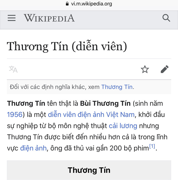 Quay xe với những người giúp đỡ mình, Thương Tín bị sửa thông tin trên Wikipedia bằng lời lẽ thô tục - Ảnh 3.